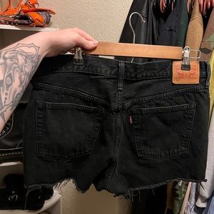 Levi’s Black Denim Cutoff Shorts size 32